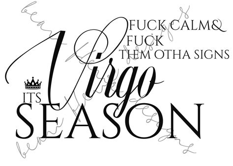 F Calm Its Virgo Season Svg Quote, Quote Overlay, SVG, Vinyl, Cutting ...