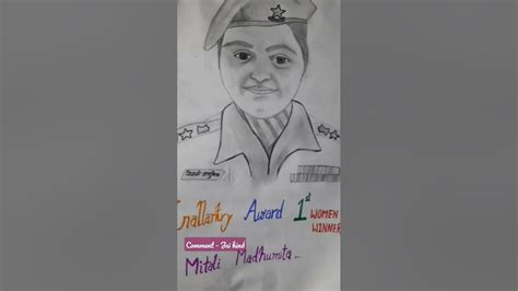 # Mitali Madhumita Sketch # Gallantry award winner # Creativity with Gouransh and Hunar - YouTube