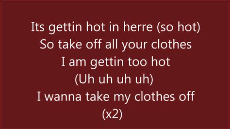 Nelly- Hot in herre with lyrics - YouTube