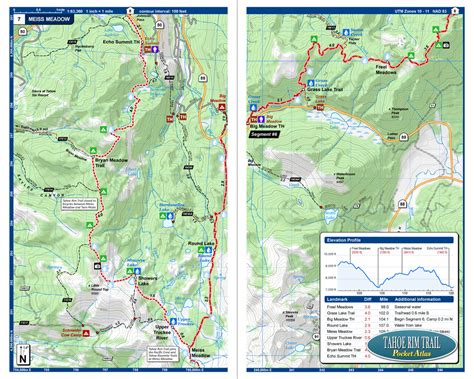 Tahoe Rim Trail Pocket Atlas | Tahoe Rim Trail Map | Blackwoods Press