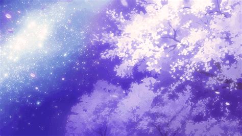 scenery. Sky Anime, Anime Art, Flowers Gif, Purple Flowers, Aesthetic ...