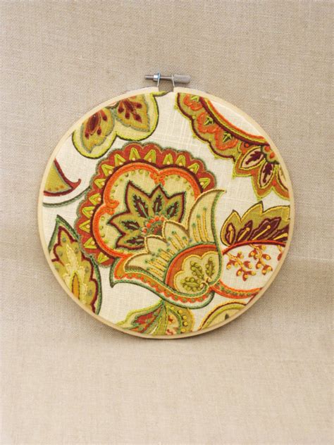 Floral Hoop Art Hand Embroidery, Colorful Embroidered Flower Wall Décor