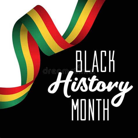 Black History Month Celebration Flag Art Pride Stock Illustration - Illustration of pride, black ...