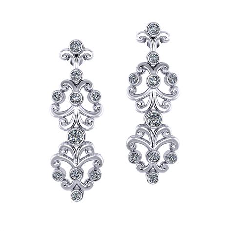 Spray Diamond Earrings - Jewelry Designs