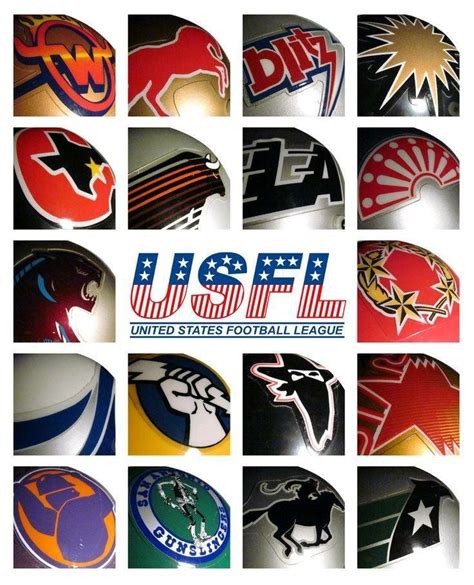 USFL helmet logos | Football league, American football, Football