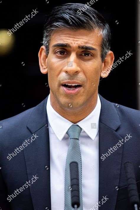 Rishi Sunak Delivers Her First Speech Editorial Stock Photo - Stock ...