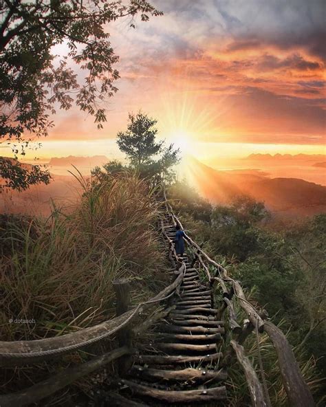 Glorious sunset whilst hiking this beautiful forest trail in #Taiwan 🤯 Photo by @dotzsoh Explore ...