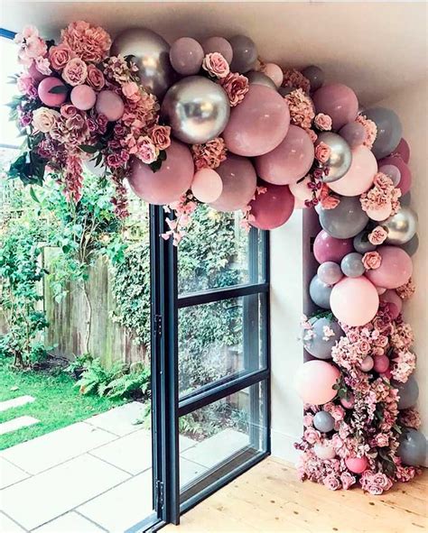 20 hermosas ideas de decoración con flores y globos - Dale Detalles