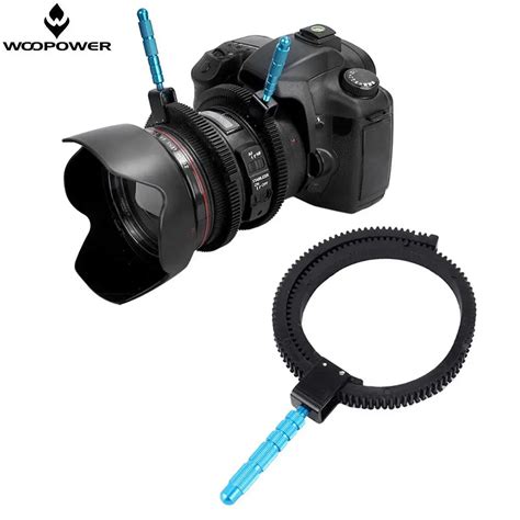 For SLR DSLR Camera Accessories Adjustable Rubber Follow Focus Gear Ring Belt with Aluminum ...