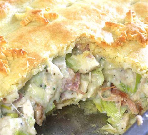 Creamy Chicken and Leek Pie - Chez Le Rêve Français