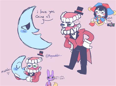 Moon x Caine doodles by YUMEKKO on Newgrounds