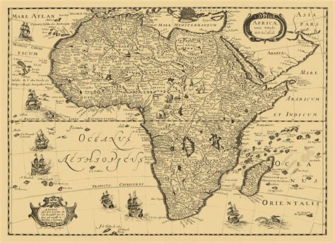 Map Of Africa Circa 1600s Old African Map Africae Nova | Etsy