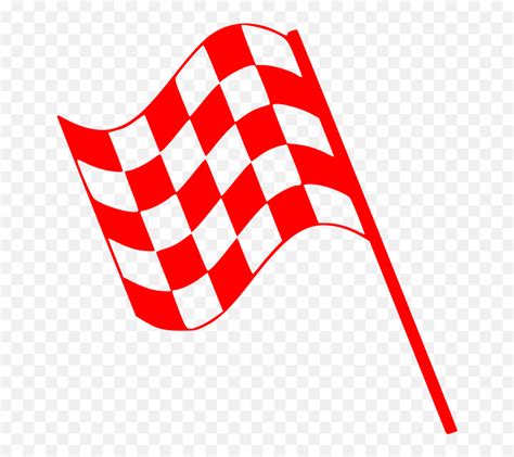 Red Checkered Flag Clipart - Racing Red Checkered Flag Emoji,Racing ...