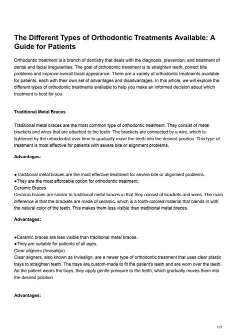 The Different Types of Orthodontic Treatments Available: A Guide for ...