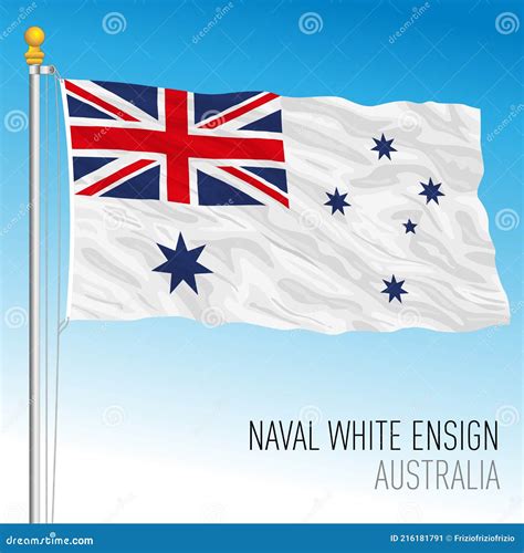 Australia White Ensign Flag, Naval Banner, Australia, Oceanian Country ...