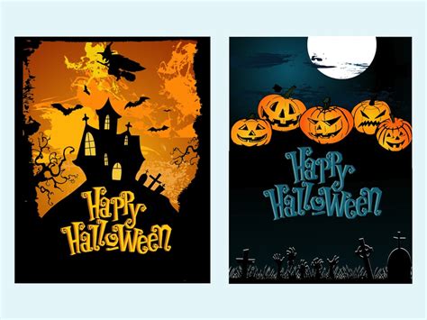 Halloween Posters Vector Art & Graphics | freevector.com