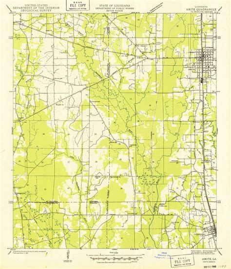 1949 Amite, LA - Louisiana - USGS Topographic Map