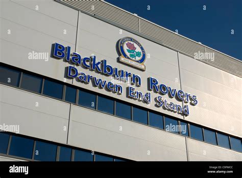 Blackburn Rovers Ewood Park football ground Stock Photo - Alamy