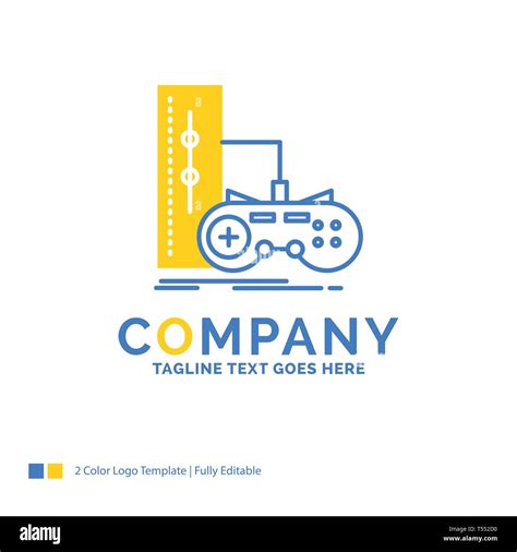 game, gamepad, joystick, play, playstation Blue Yellow Business Logo template. Creative Design ...