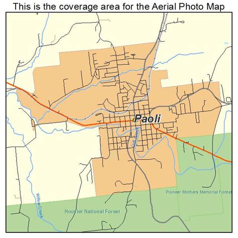 Aerial Photography Map of Paoli, IN Indiana