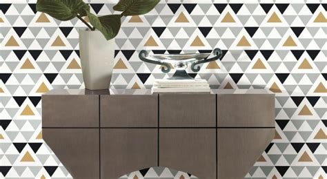 Glam up your bedroom with the geometric peel and stick wallpaper