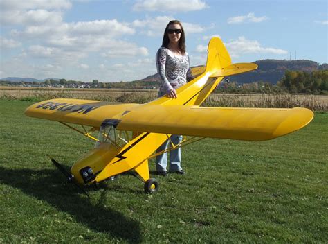 33 % Scale Piper Cub, 12 ft Giant Scale RC AIrplane Printed Plans