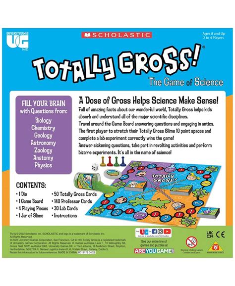 Areyougame University Games Scholastic Totally Gross the Game of Science - Macy's