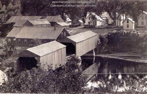 Twin Covered Bridges, Abbot, ca. 1906 - Maine Memory Network