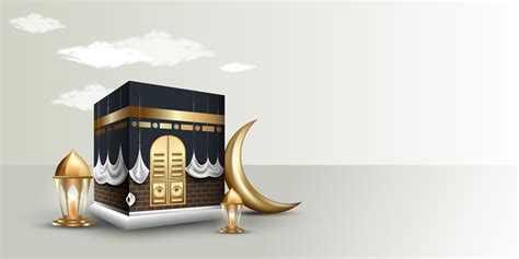 Realistic islamic pilgrimage vector illustration. Ramadan theme banner design elements. 36040667 ...