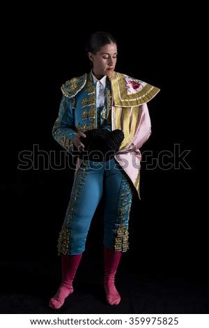 Woman Bullfighter Blue Costume Back On Stock Photo 359975825 - Shutterstock