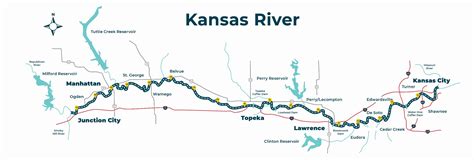 Kansas River Kayaking Map - Blondy Sidonnie