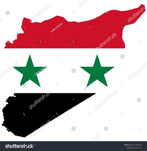 Syria Flag On Map Isolated On Stock Vector (Royalty Free) 2173026175 ...