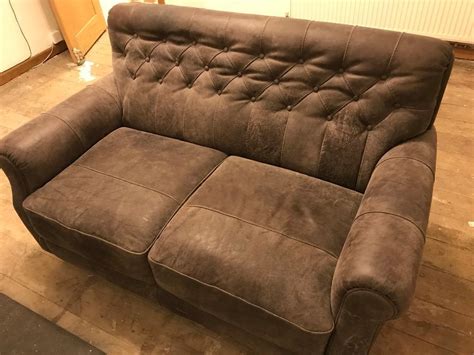 Genuine leather suede sofa | in Plymouth, Devon | Gumtree