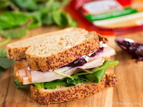 Turkey Sandwich with Goat Cheese and Jam - The Weary Chef