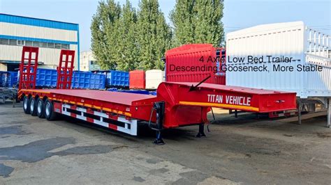 4 Axle Low Loader Truck - 100 Ton Lowbed Trailer Truck for Sale in Congo