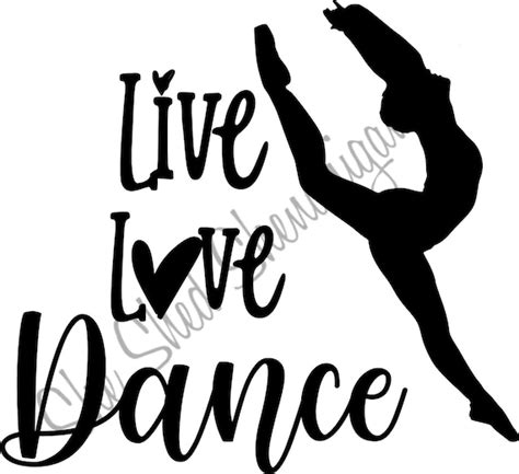 Live Love Dance wiht dancer heart SVG DXFPDf for HTV | Etsy