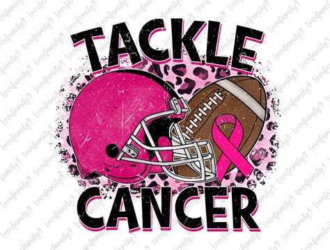 Tackle Cancer Png, Breast Cancer Awareness, Football Ball Leopard Print ...