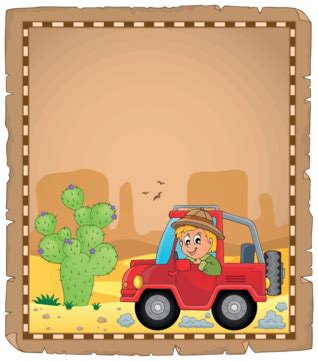 Parchment With Car And Traveller 3 Paper Look Man Vector, Paper, Look, Man PNG and Vector with ...