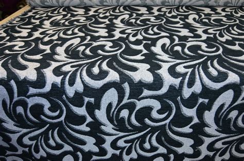 black and grey shades upholstery fabric geometric chenille robust ideal for sofa - Dales Fabrics