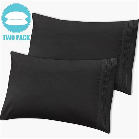 Microfiber King Size Pillowcases Set of 2, Pillowcase Cover Wrinkle, Fade, Stain Resistant ...