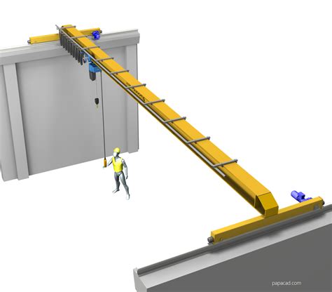 Overhead crane design - Bridge crane 2D drawings | papacad.com