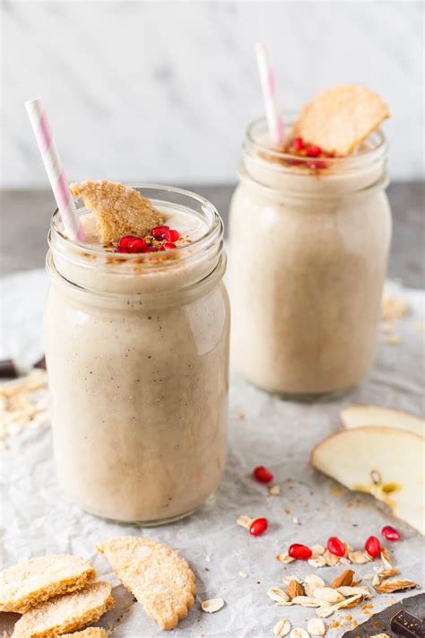 Apple Banana Smoothie with Cinnamon - Vibrant plate