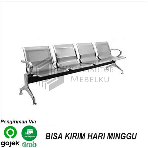 Jual Kursi Tunggu / Kursi Taman / Kursi 4 Dudukan / waiting chair / Kursi Tunggu Minimalis ...