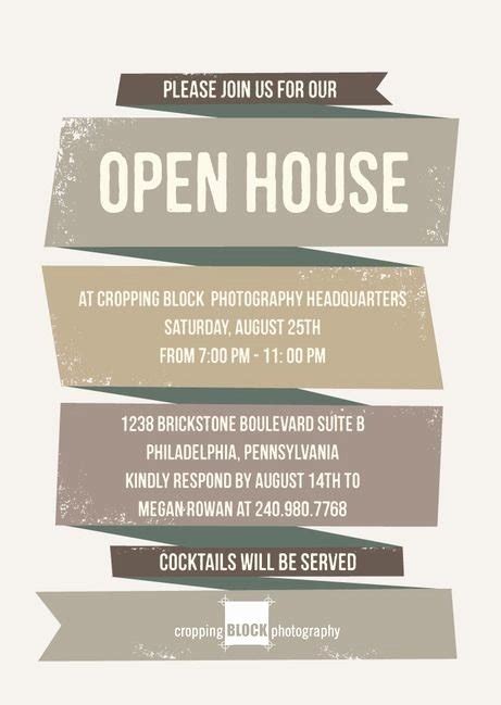 Business Open House Invitation Template