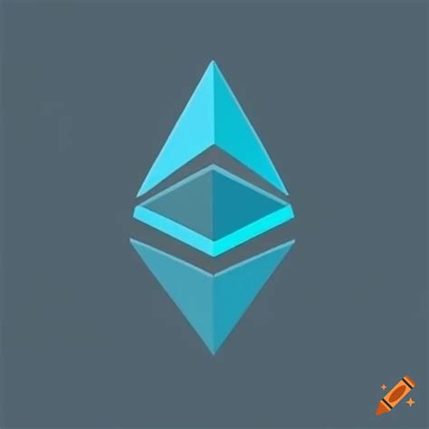 Ethereum logo which stands in the middle of an ocragon which looks like fortress