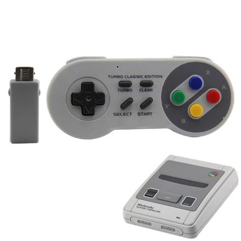 SNES 2.4G wireless controller SNES Classic Super host 2.4G mini game handle Supportting NES/SNES ...