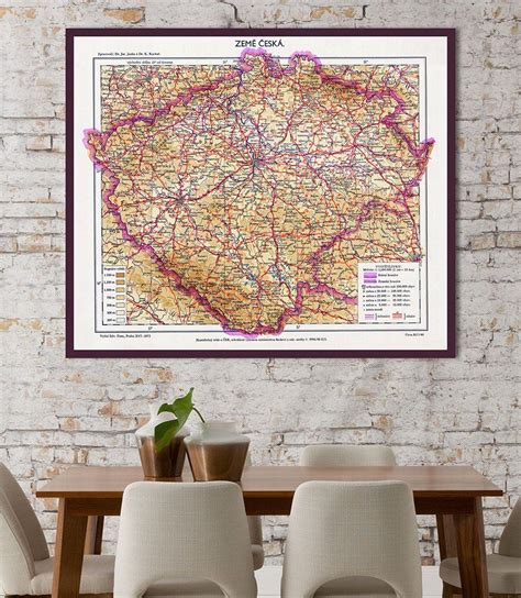 Vintage Map of Czechoslovakia Old Czechoslovakia Map Large - Etsy | World map wall art, Vintage ...