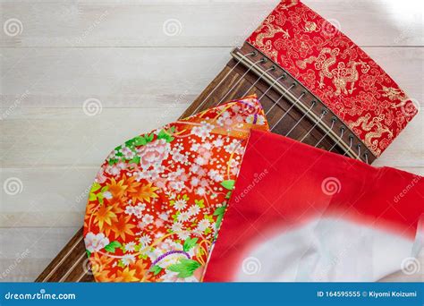 KOTO,Japanese Harp with KIMONO.Japanese Traditional Instrument Stock Image - Image of asia ...