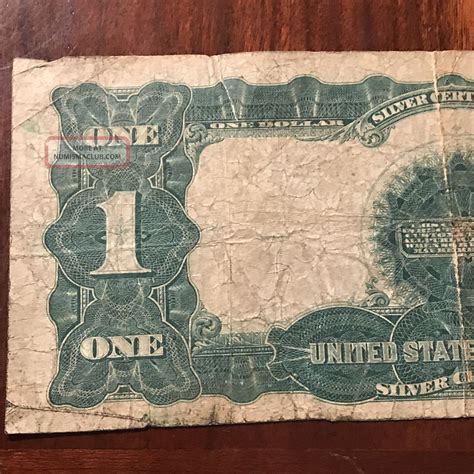 $1 Dollar 1899 Silver Certificate Black Eagle Large Old Vintage Us Bill