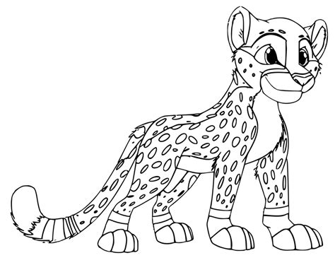 Running Cheetah Drawing at GetDrawings | Free download